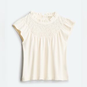 NWT Madewell Dandelion Mesh Floral Ruffle Sleeve Top Size M. NWT from Stitch Fix